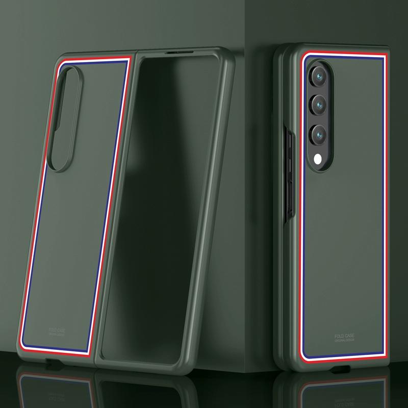 For Samsung Galaxy Z Fold4 5G Frosted Skin Case - Slim & Stylish - Checkered Black