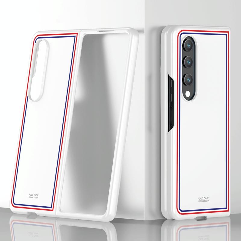 For Samsung Galaxy Z Fold4 5G Frosted Skin Case - Slim & Stylish - Checkered Black