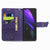 For Samsung Galaxy Z Fold4 5G Embossed Butterfly Love Leather Case - Flower Design - Dark Purple