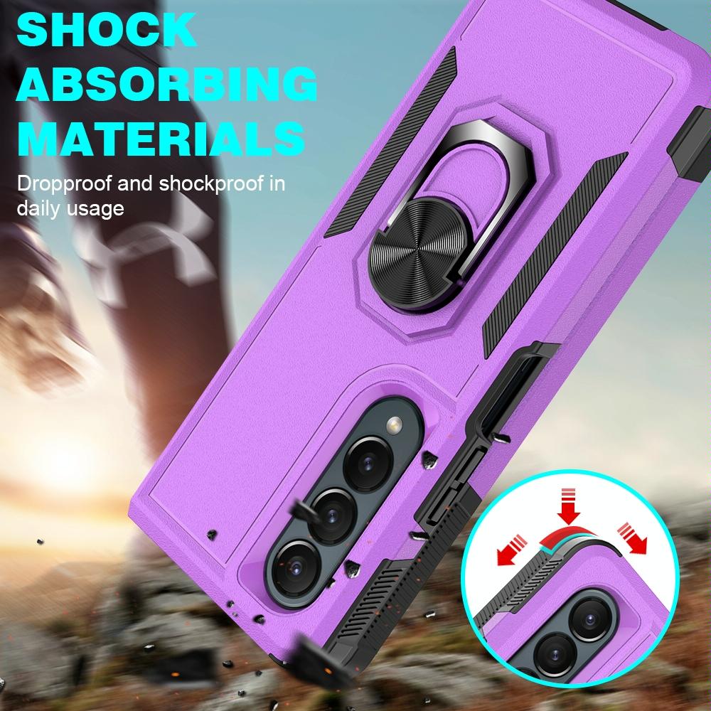 Galaxy Z Fold 4 Tpu Shockproof Case With Ring - 2 In 1 Design
