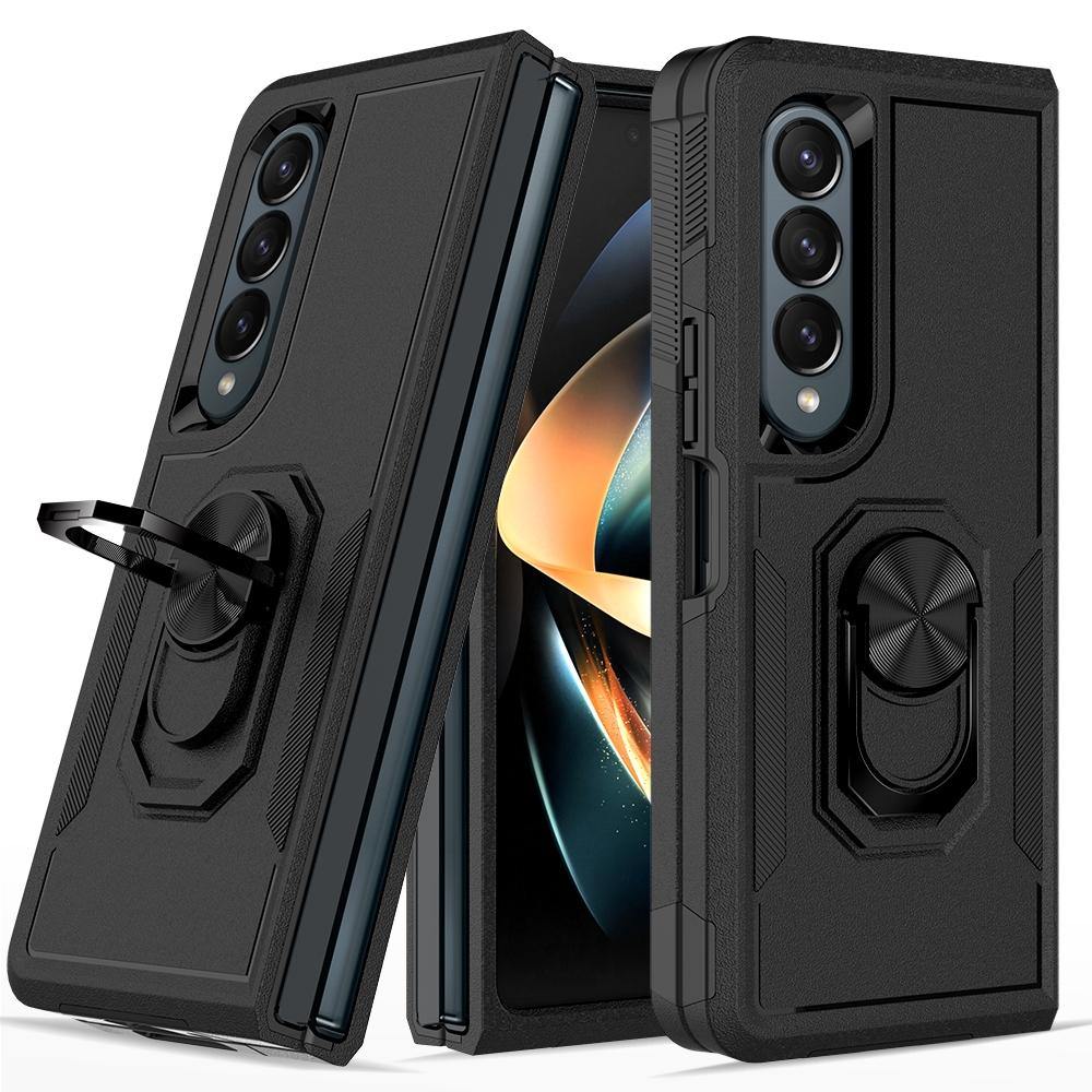 Galaxy Z Fold 4 Tpu Shockproof Case With Ring - 2 In 1 Design