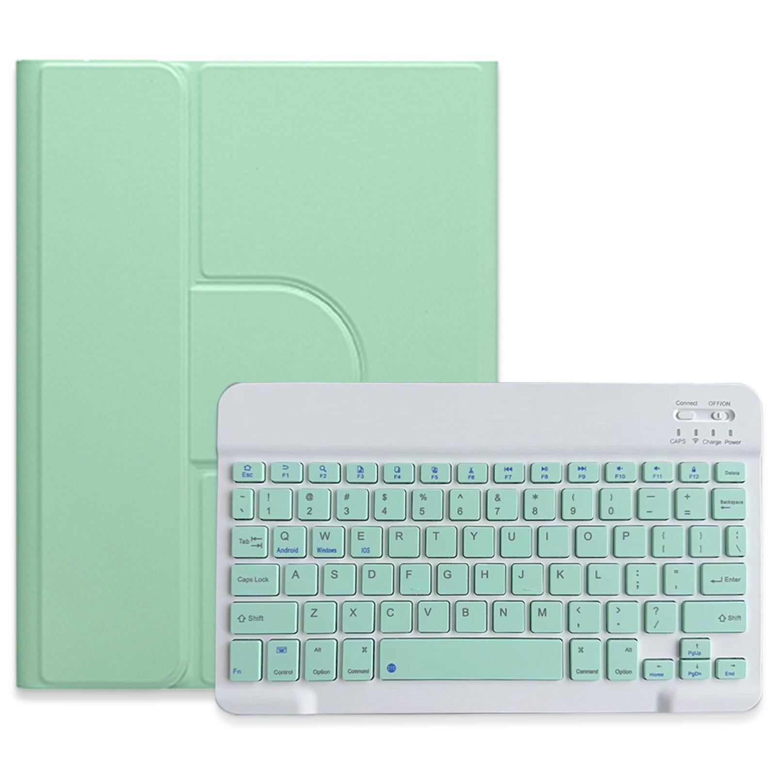 360 Degree Rotatable Bluetooth Keyboard Leather Case - Square Button - Sky Blue - For Ipad 10Th Gen 10.9 2022