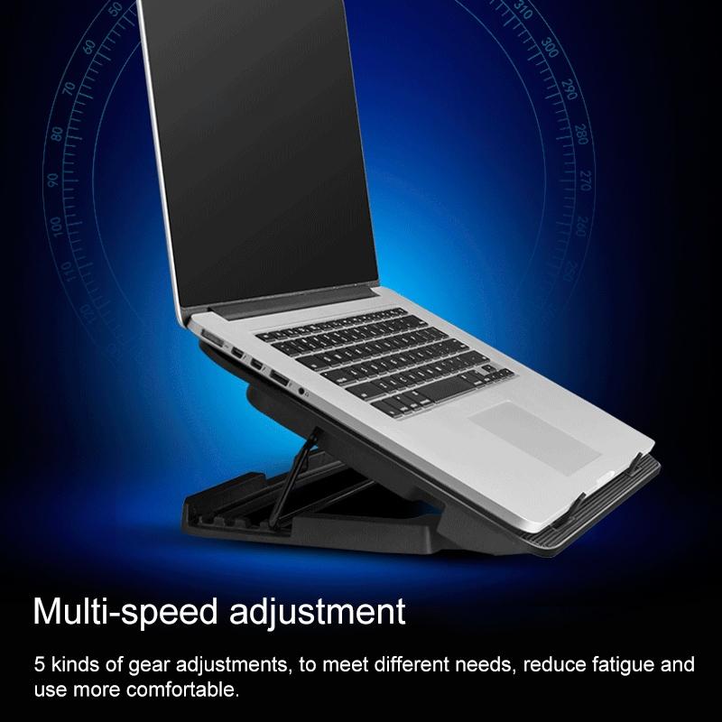 Silent Six-fan Cooling Holder for Notebook Computers - Charm Powder
