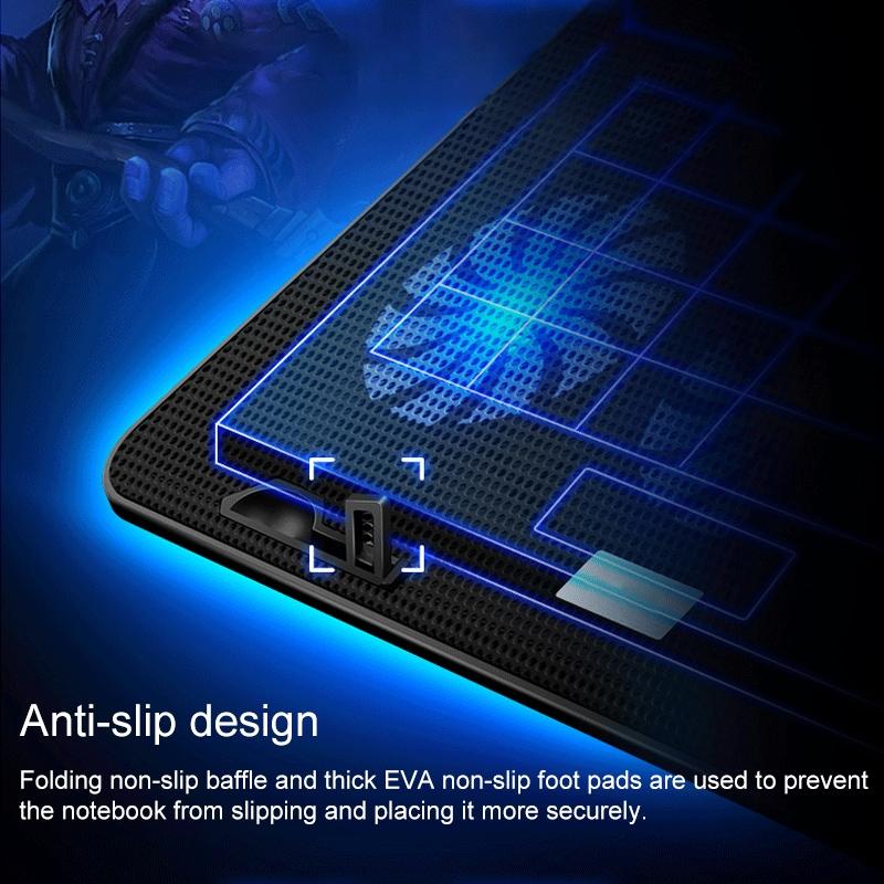 Silent Six-fan Cooling Holder for Notebook Computers - Charm Powder
