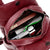 Women Leather Backpack - Secure & Stylish - Wine Red