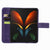 For Samsung Galaxy Z Fold4 5G Embossed Leather Phone Case With Four Leaf Clasp - Purple
