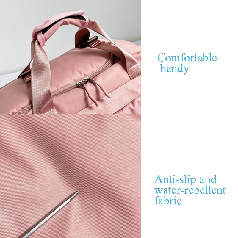 Large Capacity Sports Bag With Wet / Dry Separation - Blue And White