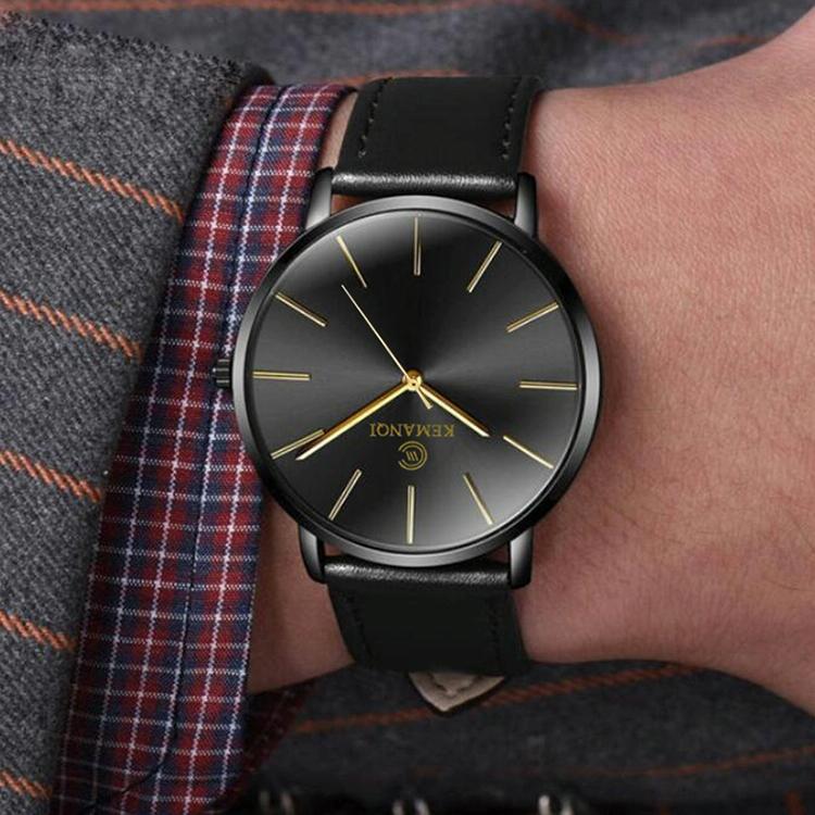 Men Waterproof Steel Mesh Quartz Watch - Ultra-thin - Ultra-Thin Rose Gold Shell White Dial Coffee Band