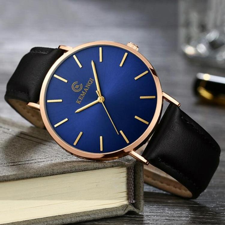 Men Waterproof Steel Mesh Quartz Watch - Ultra-thin - Ultra-Thin Rose Gold Shell White Dial Coffee Band