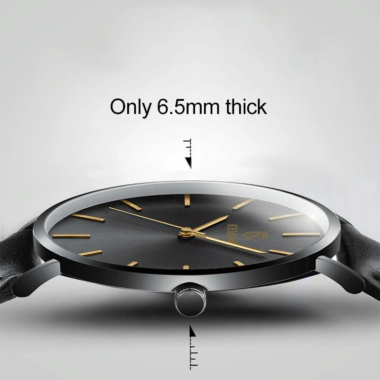 Men Waterproof Steel Mesh Quartz Watch - Ultra-thin - Ultra-Thin Rose Gold Shell White Dial Coffee Band
