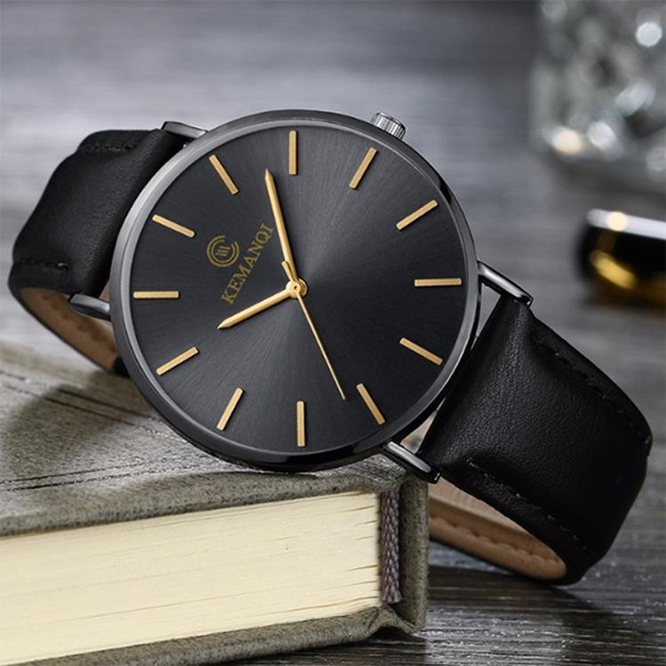 Men Waterproof Steel Mesh Quartz Watch - Ultra-thin - Ultra-Thin Rose Gold Shell White Dial Coffee Band