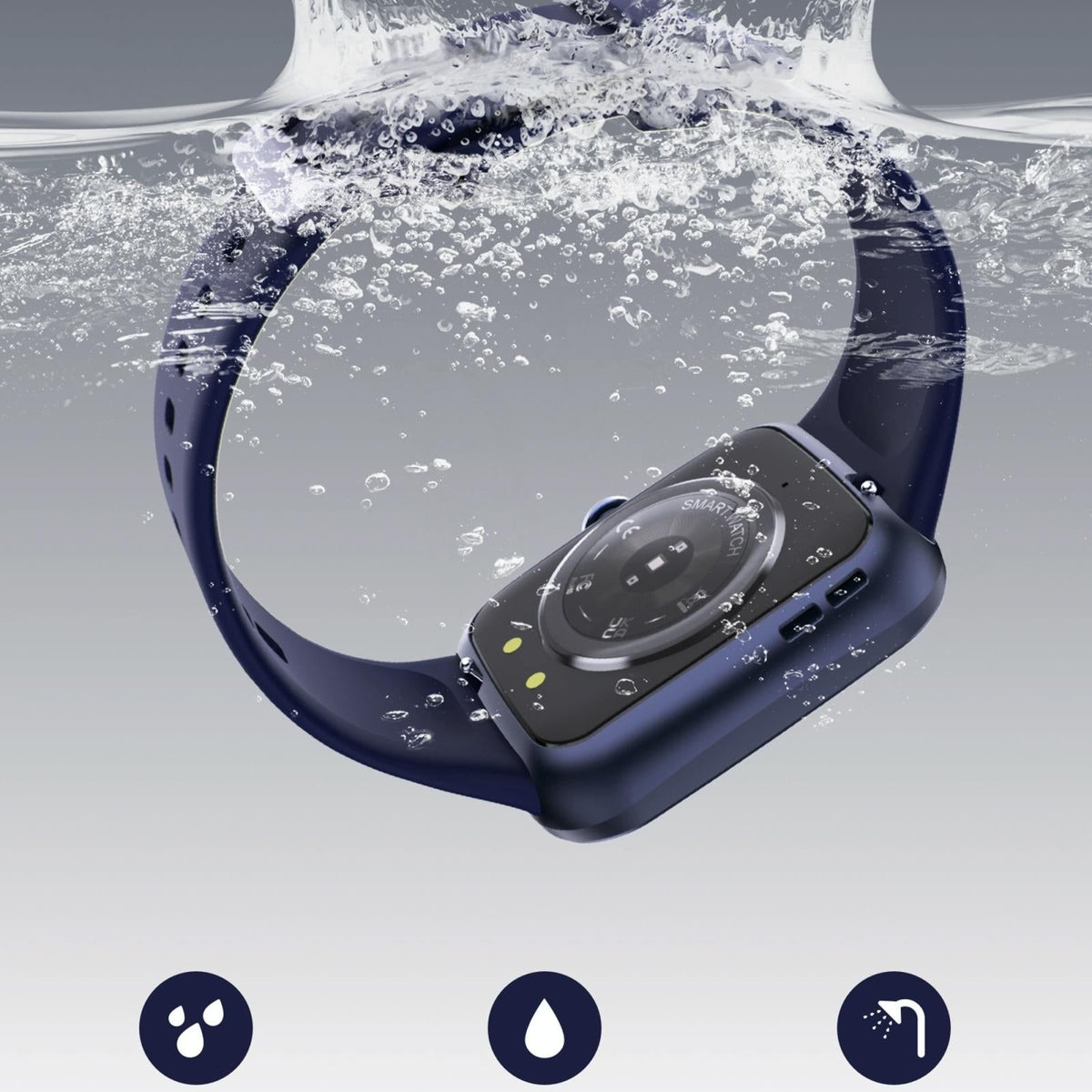 Ip67 Waterproof Smart Bracelet Bluetooth Call Fitness Tracker - Blue