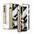 For Samsung Galaxy Z Fold4 5G Shockproof Magnetic Case With Pen Slots - Gold