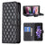 For Samsung Galaxy Z Fold4 5G Samsung Fold 4 Diamond Lattice Wallet Case - Sleek And Stylish - White