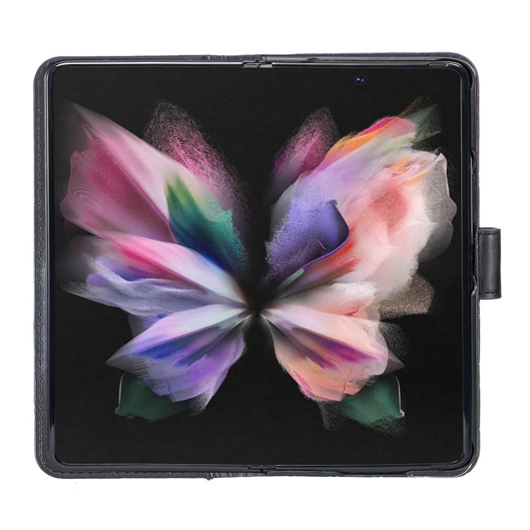 For Samsung Galaxy Z Fold4 5G Samsung Fold 4 Diamond Lattice Wallet Case - Sleek And Stylish - White