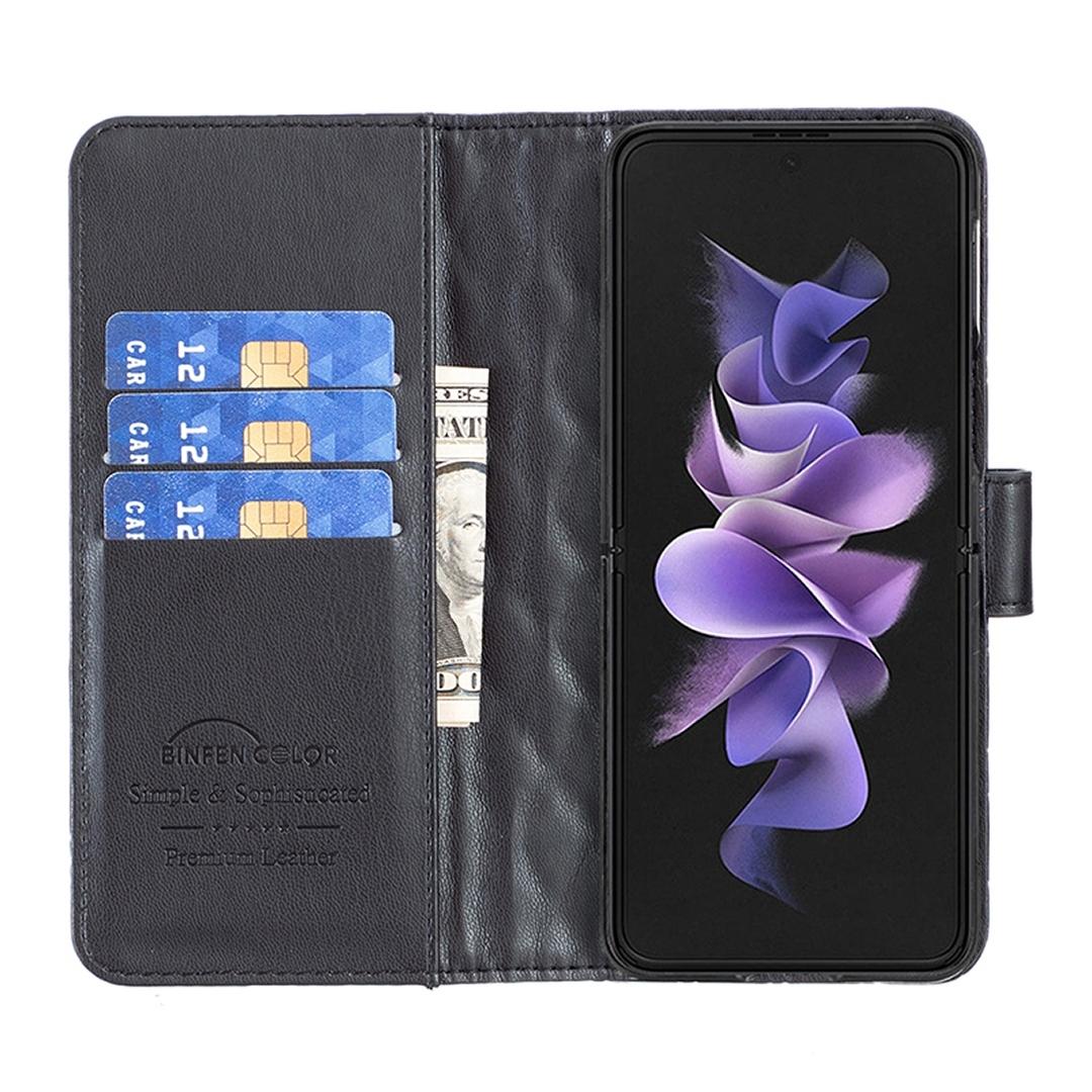 For Samsung Galaxy Z Fold4 5G Samsung Fold 4 Diamond Lattice Wallet Case - Sleek And Stylish - White