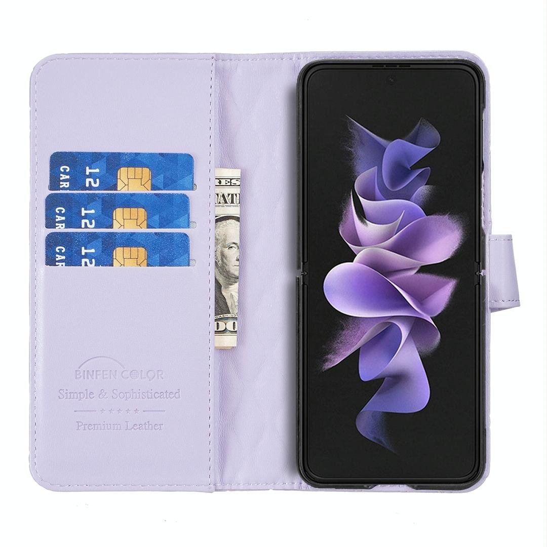 For Samsung Galaxy Z Fold4 5G Samsung Fold 4 Diamond Lattice Wallet Case - Sleek And Stylish - White