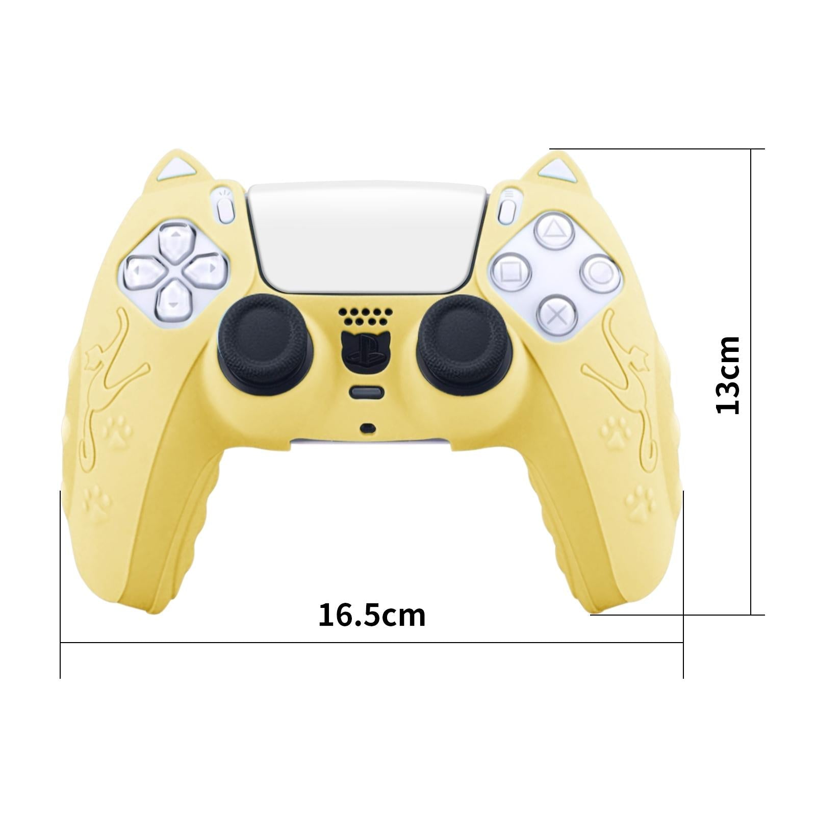 Silicone Cat Ear Gamepad Cover for Sony Ps5 - White