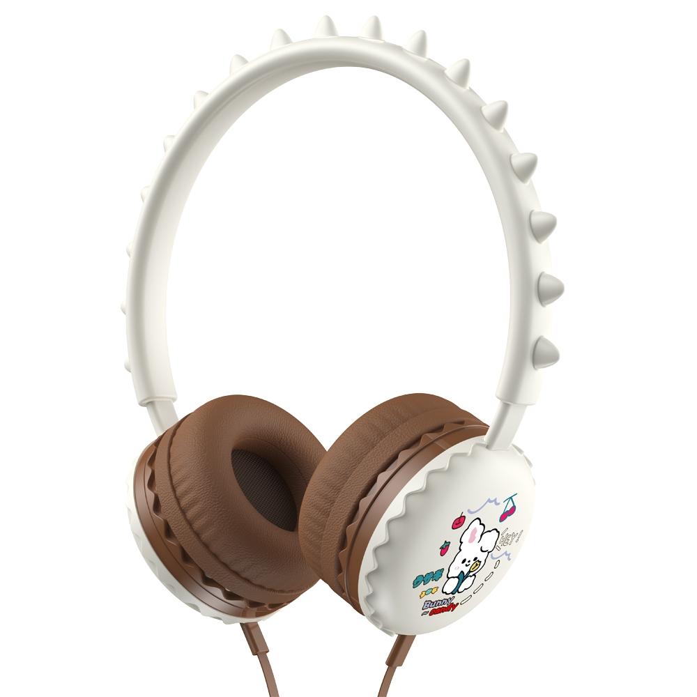 Cartoon Stereo Headphones With Mic Y19 - Luckey Duck