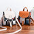Stylish Ladies Leather Backpack - Soft Pu Material - Coffee