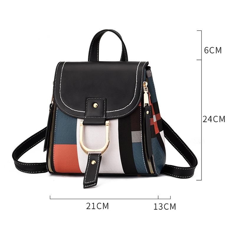 Stylish Ladies Leather Backpack - Soft Pu Material - Coffee