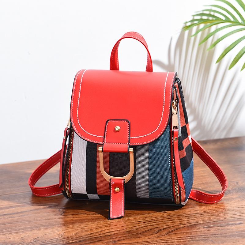Stylish Ladies Leather Backpack - Soft Pu Material - Coffee