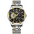 Men Three-eye Hollow Quartz Sports Watch - White Steel White Surface