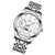 Men Three-eye Hollow Quartz Sports Watch - White Steel White Surface