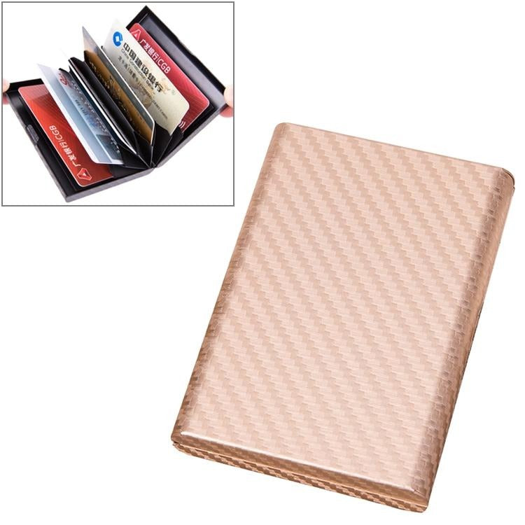 Aluminum Credit Card Holder - Secure & Compact - Carbon Silver