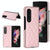 For Samsung Galaxy Z Fold4 5G Foldable Microfiber Phone Case - Rhombic Design - Pink