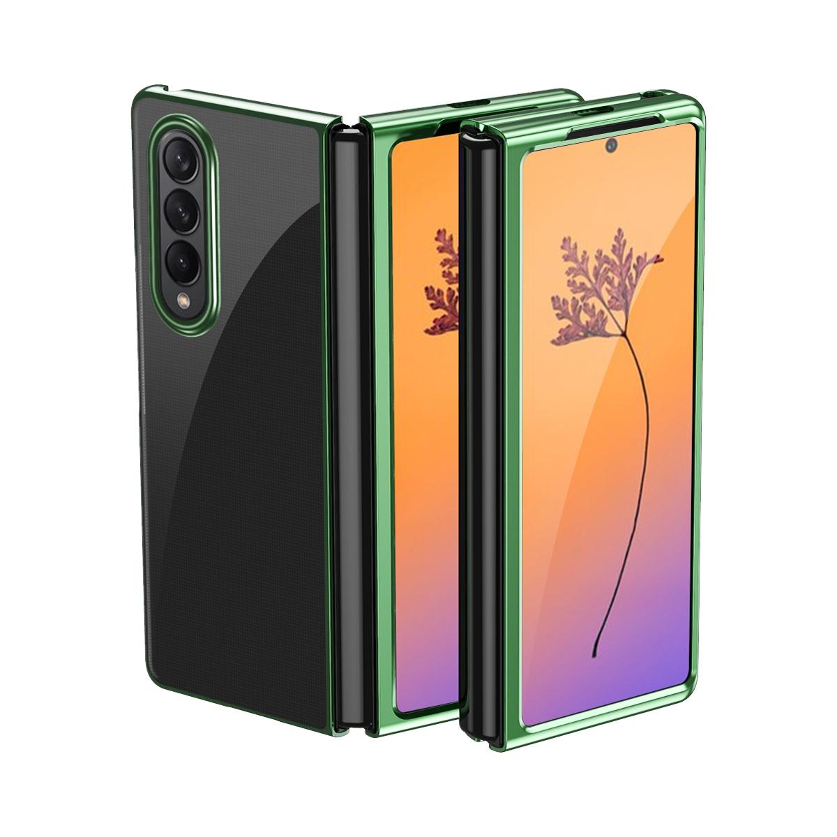 For Samsung Galaxy Z Fold4 5G Shockproof Clear Phone Case - Silver