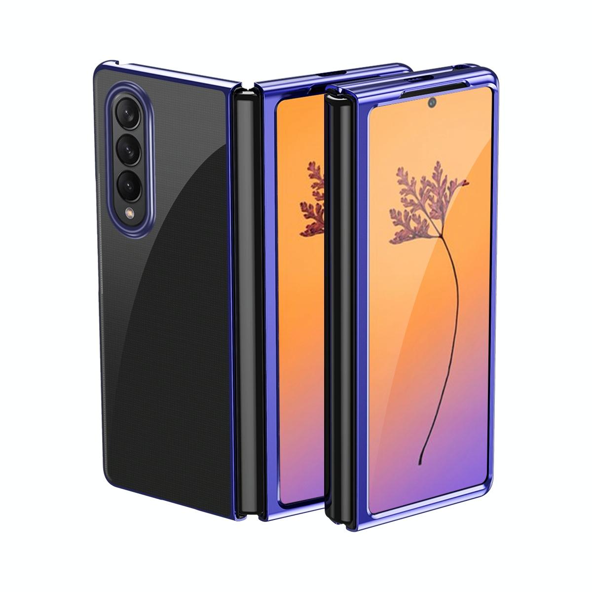 For Samsung Galaxy Z Fold4 5G Shockproof Clear Phone Case - Silver