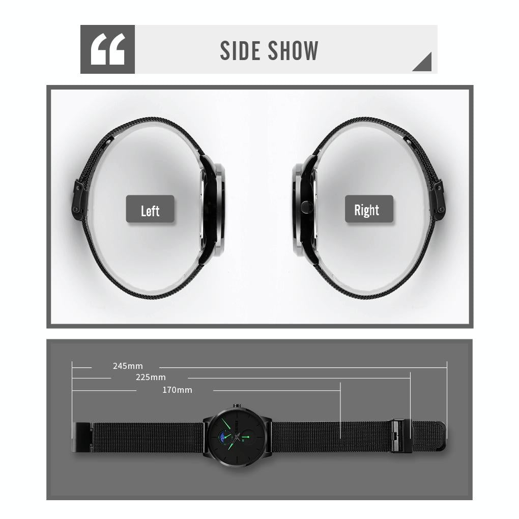 Men Simple Business Sports Watch - Quartz Movement - White