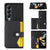 For Samsung Galaxy Z Fold4 5G Samsung Galaxy Z Fold4 Litchi Pattern Single Button Card Holder Phone Case - Black