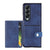 For Samsung Galaxy Z Fold4 5G Samsung Galaxy Z Fold4 Litchi Pattern Single Button Card Holder Phone Case - Black