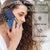 For Samsung Galaxy Z Fold4 5G Samsung Galaxy Z Fold4 Litchi Pattern Single Button Card Holder Phone Case - Black