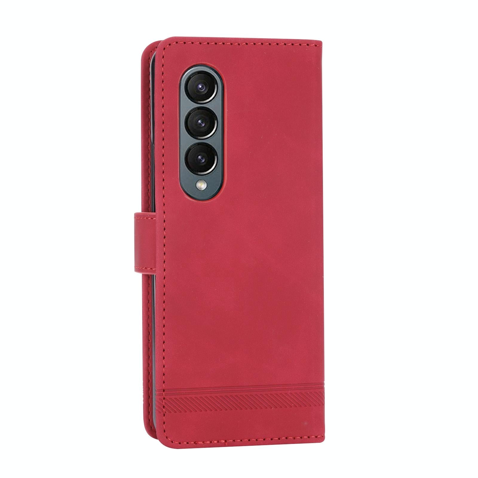 For Samsung Galaxy Z Fold4 5G Premium Leather Tpu Case - Blue