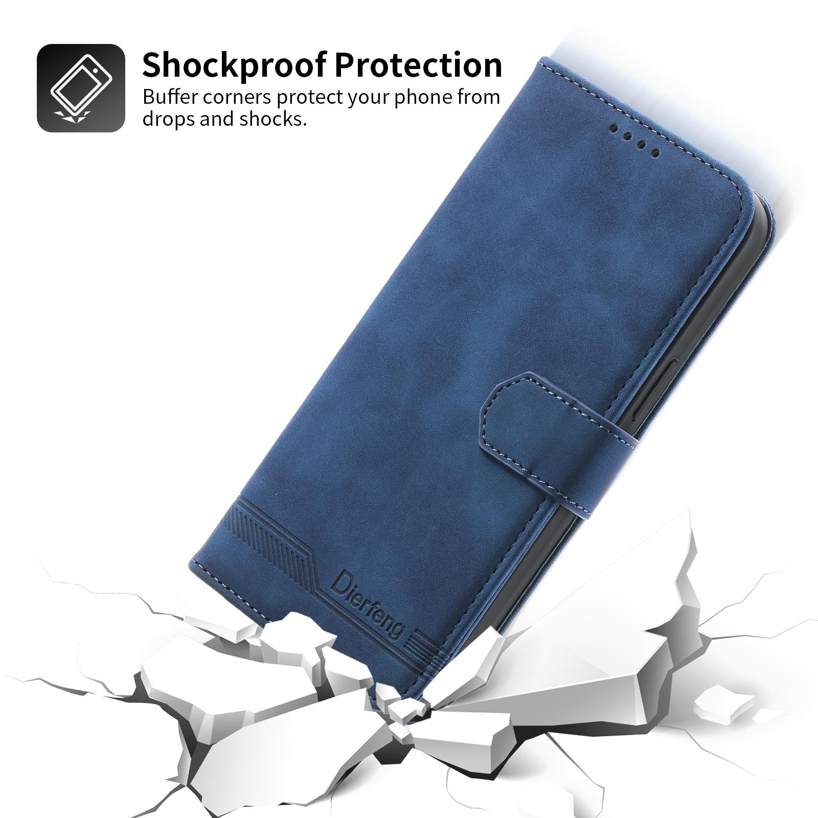 For Samsung Galaxy Z Fold4 5G Premium Leather Tpu Case - Blue