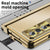 For Samsung Galaxy Z Fold4 5G Shockproof Magnetic Litchi Pattern Phone Case - Black Gold