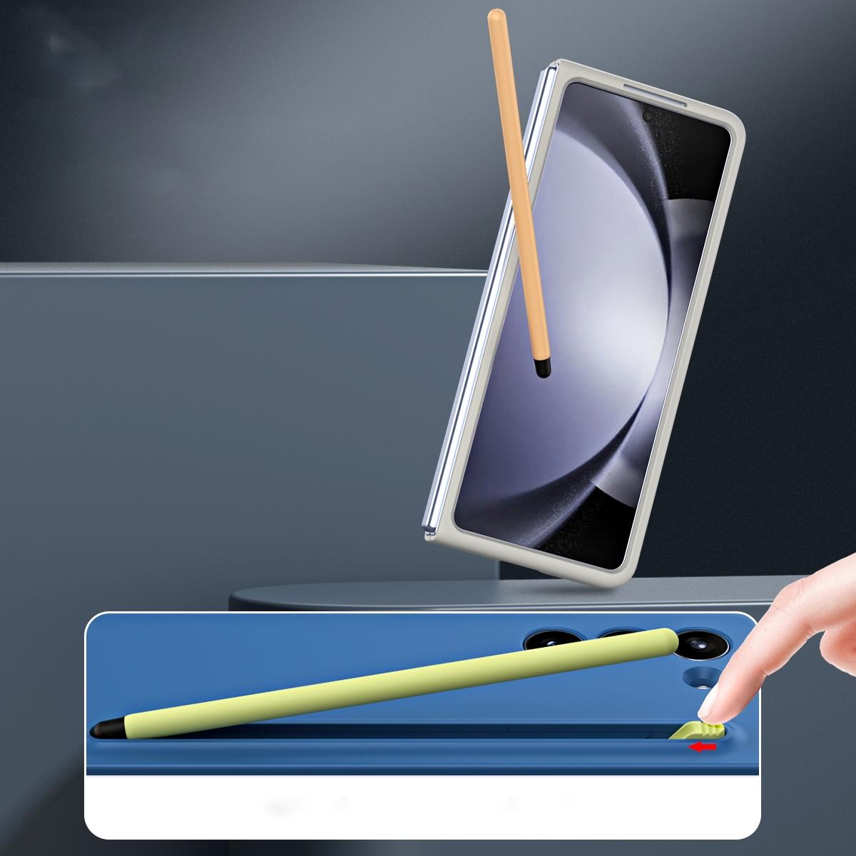 For Samsung Galaxy Z Fold4 5G Enhanced Shockproof Phone Case - Pen Design - Black