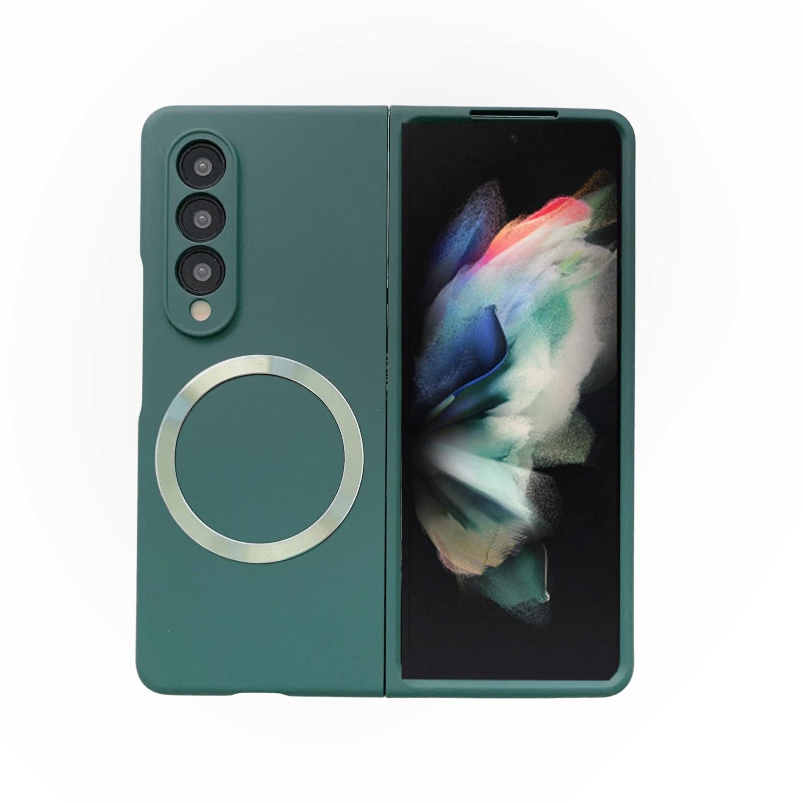 For Samsung Galaxy Z Fold4 5G Magnetic Skin Case - Magsafe - Mint Green
