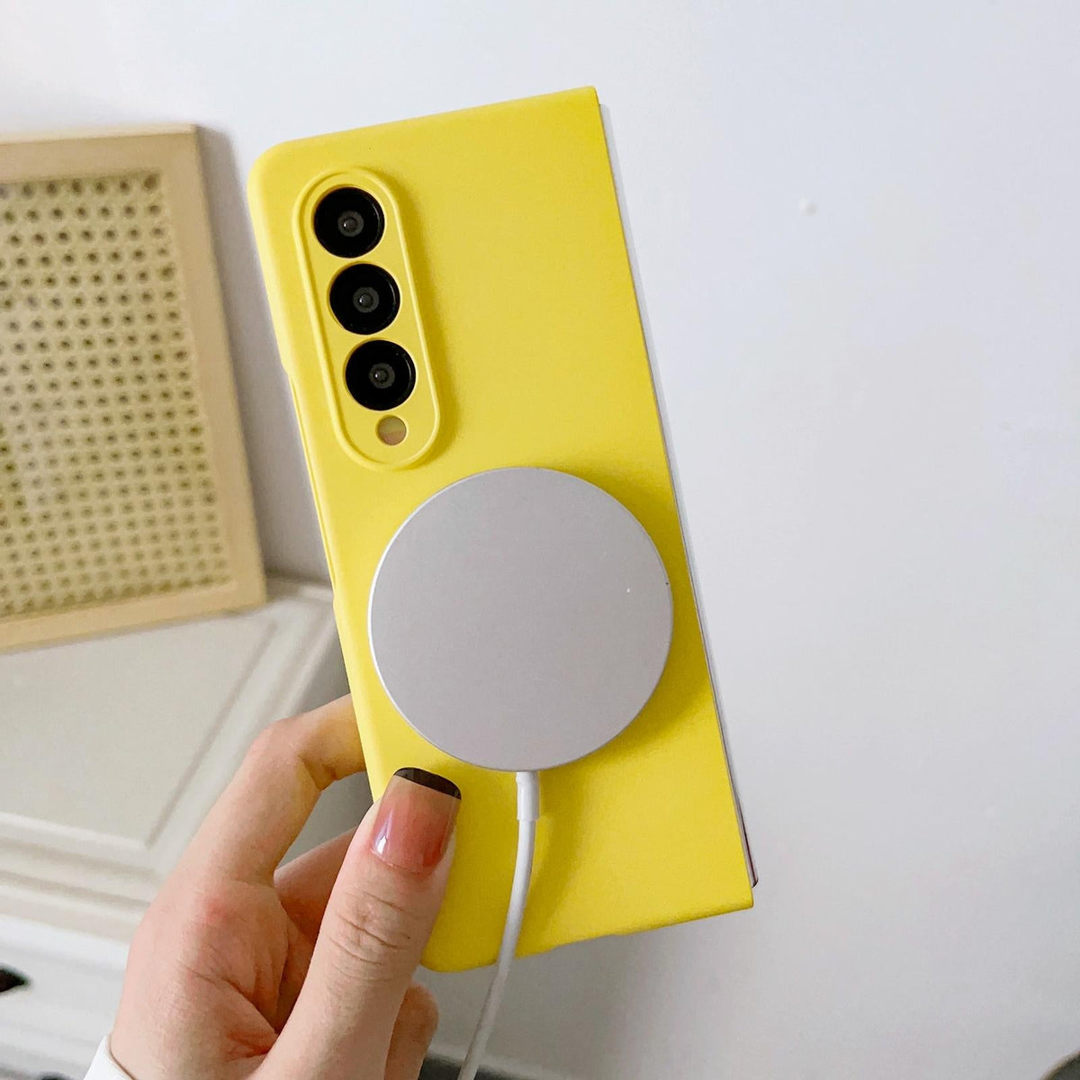 For Samsung Galaxy Z Fold4 5G Magnetic Skin Case - Magsafe - Mint Green