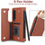 For Samsung Galaxy Z Fold4 5G Leather Phone Case With Pen Slot - Brown