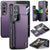 For Samsung Galaxy Z Fold4 5G Leather Rfid Phone Case - Purple