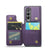 For Samsung Galaxy Z Fold4 5G Leather Rfid Phone Case - Purple