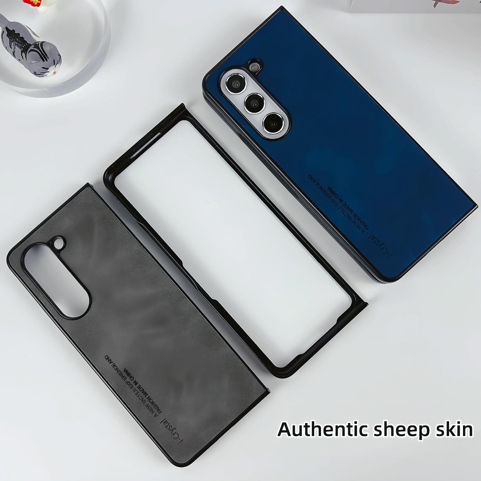 For Samsung Galaxy Z Fold4 5G Crystal Leather Foldable Case - Light Grey