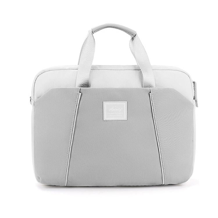 Portable Messenger Bag for Laptops - Apple Huawei Xiaomi Basne - Ladder Tape Light Blue + Gray Pu Power Package