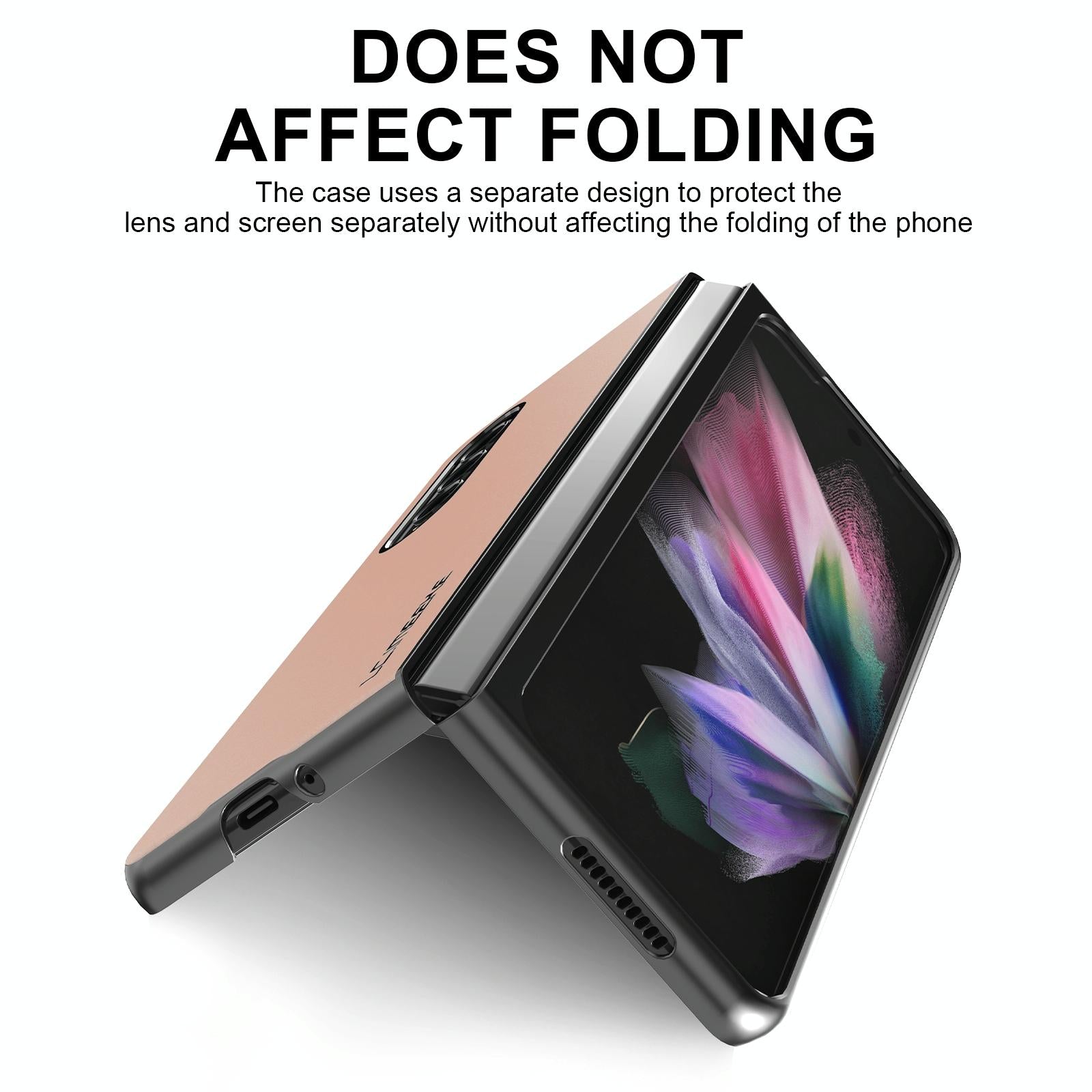 For Samsung Galaxy Z Fold4 5G Leather Shockproof Case - Brown