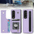 For Samsung Galaxy Z Fold4 5G Double Buckle Phone Case With Pen Slots - Purple