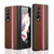 For Samsung Galaxy Z Fold4 5G Shockproof Twill Phone Case - Pc Tpu - Brown